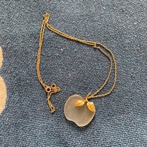 Elegant Gold Apple Pendant Necklace Avon